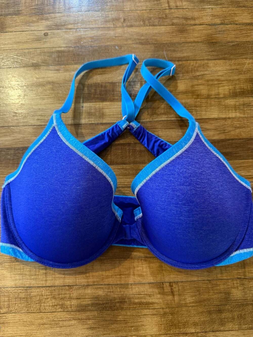 Victoria's Secret Racerback Semi Demi Bra 32D Blue (T1)